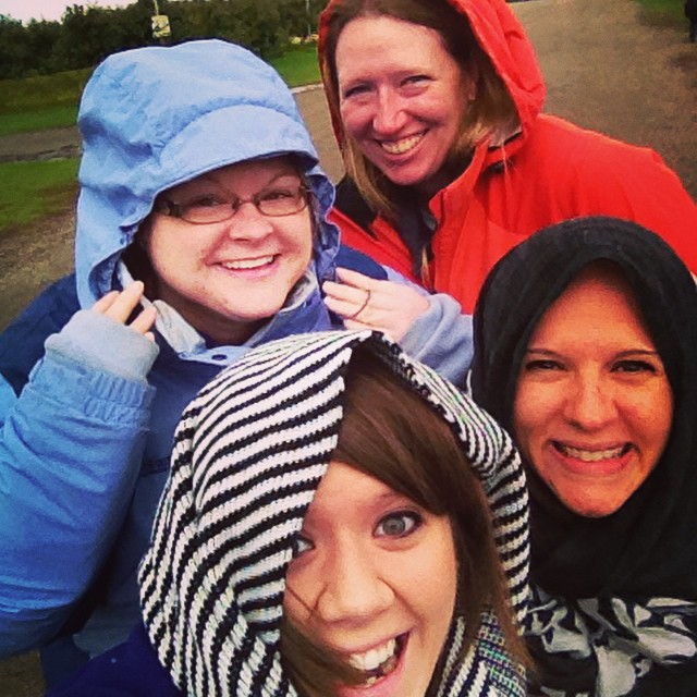 that time we went apple picking and it hailed... #whatthehail